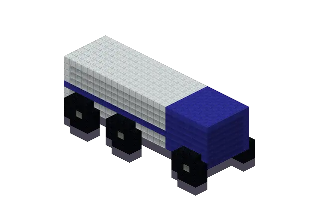 Blue truck, a Minecraft vehicle of 902 blocks, rendered by Blocksmith from “a blue truck”