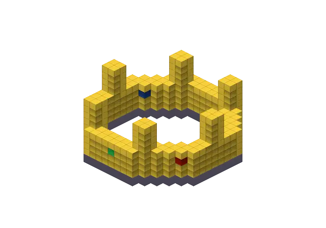 Crown, a Minecraft object of 528 blocks, rendered by Blocksmith from “a crown”