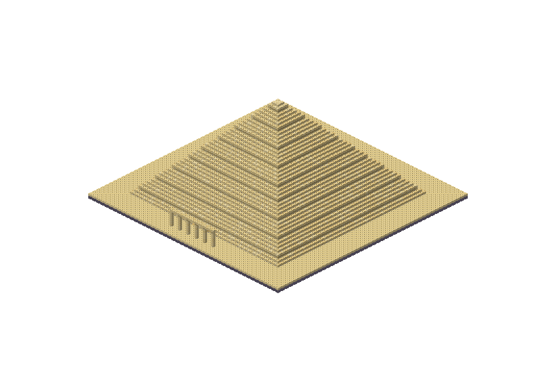 Egyptian pyramid, an isometric block preview Blocksmith rendered from the wish: an egyptian pyramid