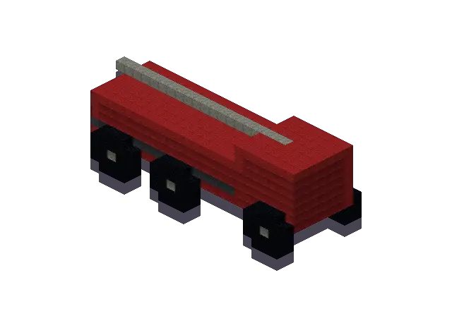 Fire truck, a Minecraft vehicle of 756 blocks, rendered by Blocksmith from “a fire truck”