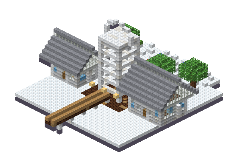 Frozen mine, an isometric block preview Blocksmith rendered from the wish: a frozen mine