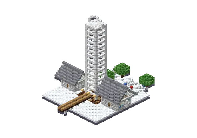 Huge frozen mine, a Minecraft mine of 3,597 blocks, rendered by Blocksmith from “a huge frozen mine”