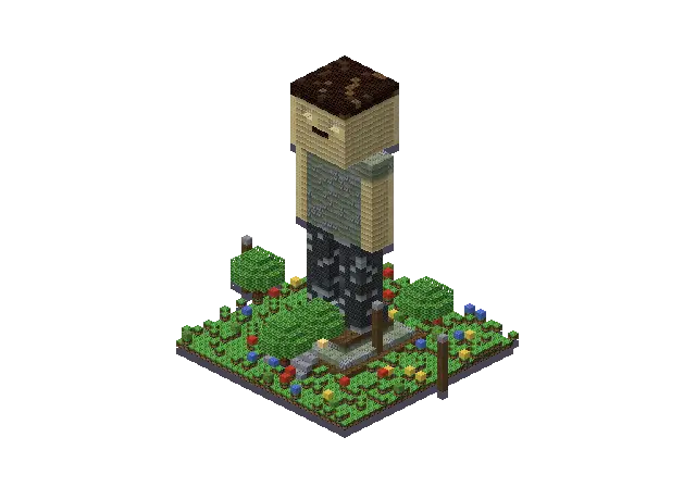 Huge jungle statue, a Minecraft statue of 4,911 blocks, rendered by Blocksmith from “a huge jungle statue”