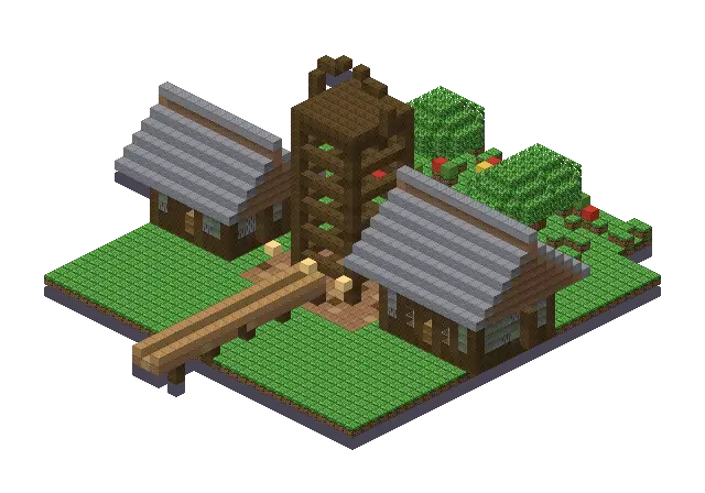 Jungle mine, a Minecraft mine of 3,300 blocks, rendered by Blocksmith from “a jungle mine”