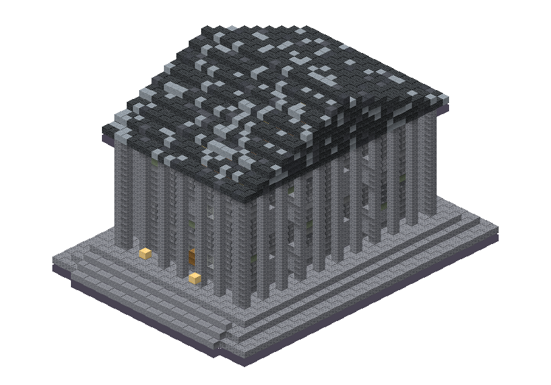 Stone shrine, an isometric block preview Blocksmith rendered from the wish: a stone shrine