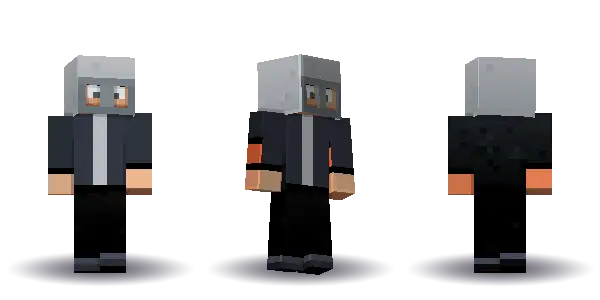 Black cyber jacket with a visor helmet. Hair is short, the face is visor, the top is jacket and the legs are trousers. Extras: helmet. The top colour is #22262c.