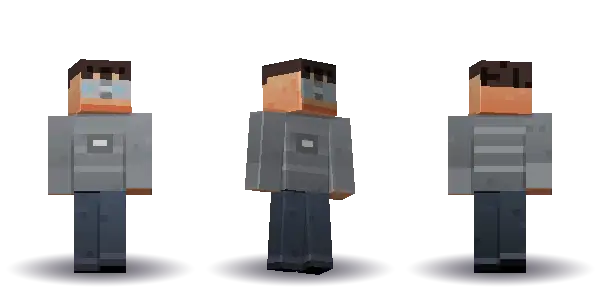 Black cyber spacesuit with goggles. Hair is short, the face is visor, the top is spacesuit and the legs are trousers. Extras: goggles. The top colour is #22262c.