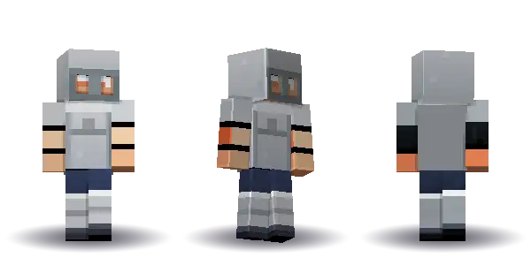 Black knight with a cape. Hair is short, the face is brave, the top is armour and the legs are greaves. Extras: cape, helmet. The top colour is #22262c.