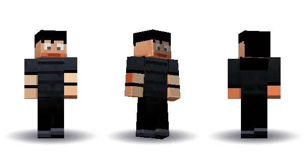 Black labcoat with long hair. Hair is long, the face is happy, the top is tee and the legs are trousers. No extras. The top colour is #22262c.