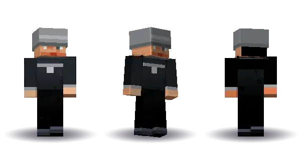 Black wizard with long hair. Hair is long, the face is calm, the top is robe and the legs are trousers. Extras: widebrim. The top colour is #22262c.