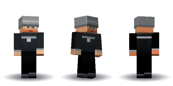 Black wizard, a Minecraft skin Blocksmith painted from “a black wizard”