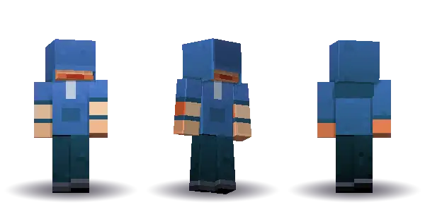 Blue hoodie with long hair. Hair is long, the face is happy, the top is hoodie and the legs are trousers. No extras. The top colour is #3f6fb5.