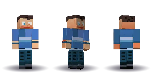 Blue kimono, a Minecraft skin Blocksmith painted from “a blue kimono”