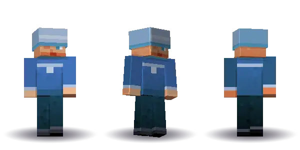 Blue wizard bald, a Minecraft skin Blocksmith painted from “a blue wizard bald”