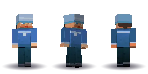 Blue wizard with a ponytail. Hair is ponytail, the face is calm, the top is robe and the legs are trousers. Extras: widebrim. The top colour is #3f6fb5.