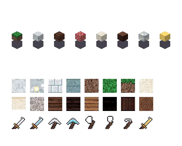 Christmas blocks, an original Minecraft texture pack Blocksmith drew from “christmas blocks”
