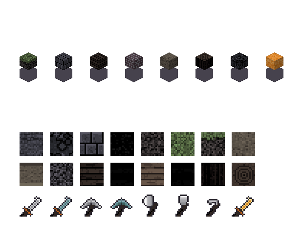 Dark gothic blocks. Rendered by Blocksmith, not a Minecraft screenshot.
