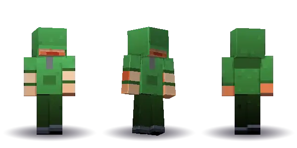 Green hoodie with long hair. Hair is long, the face is happy, the top is hoodie and the legs are trousers. No extras. The top colour is #4a9d4f.