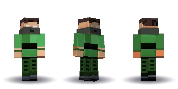 Green ninja, a Minecraft skin Blocksmith painted from “a green ninja”