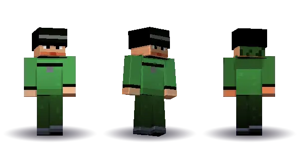 Green wizard with long hair. Hair is long, the face is calm, the top is robe and the legs are trousers. Extras: widebrim. The top colour is #4a9d4f.