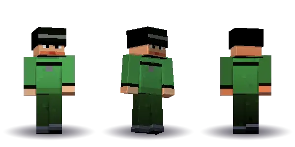 Green wizard, a Minecraft skin Blocksmith painted from “a green wizard”