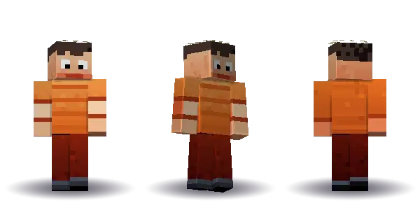 Orange ghost with a halo. Hair is short, the face is happy, the top is tee and the legs are trousers. Extras: halo. The top colour is #e07a2f.