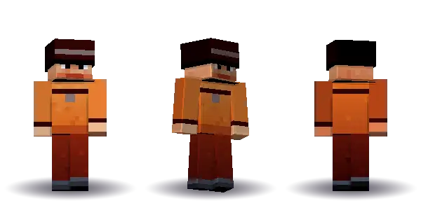 Orange halloween witch, a Minecraft skin Blocksmith painted from “a orange halloween witch”