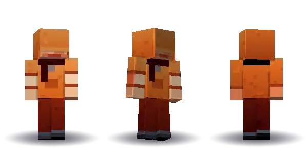 Orange winter hoodie with a scarf. Hair is short, the face is happy, the top is hoodie and the legs are trousers. Extras: scarf. The top colour is #e07a2f.