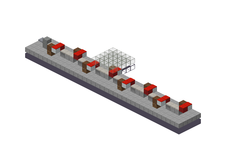A small note block machine that plays an original eight-note chime, built by Blocksmith
