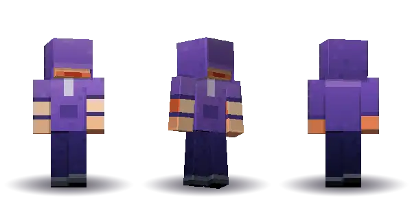 Purple hoodie, a Minecraft skin Blocksmith painted from “a purple hoodie”
