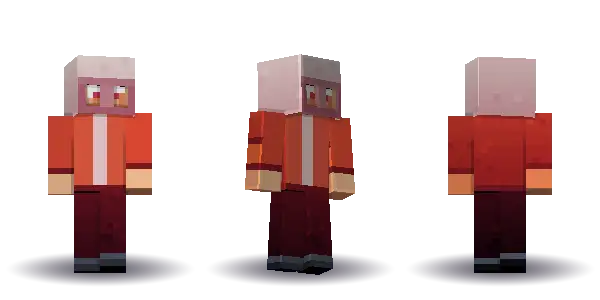 Red cyber jacket with a visor helmet. Hair is short, the face is visor, the top is jacket and the legs are trousers. Extras: helmet. The top colour is #c0392b.
