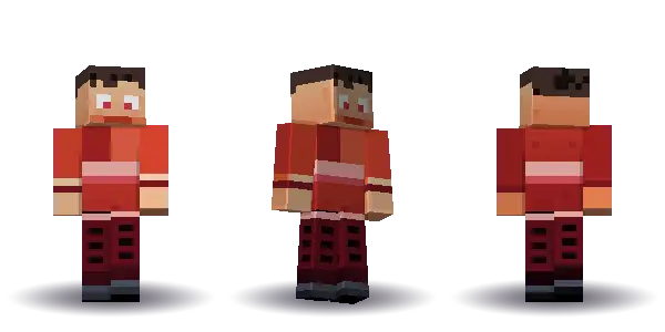 Red kimono, a Minecraft skin Blocksmith painted from “a red kimono”