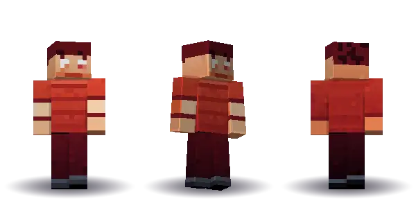 Red labcoat with curly hair. Hair is curly, the face is happy, the top is tee and the legs are trousers. No extras. The top colour is #c0392b.