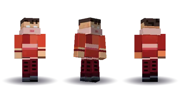 Red ninja, a Minecraft skin Blocksmith painted from “a red ninja”
