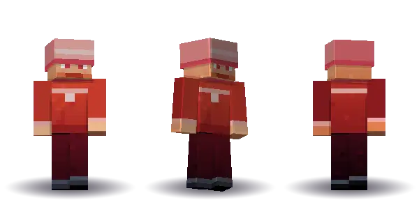 Red witch with curly hair with a sunhat. Hair is curly, the face is happy, the top is robe and the legs are trousers. Extras: widebrim. The top colour is #c0392b.