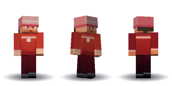 Red wizard with a ponytail. Hair is ponytail, the face is calm, the top is robe and the legs are trousers. Extras: widebrim. The top colour is #c0392b.