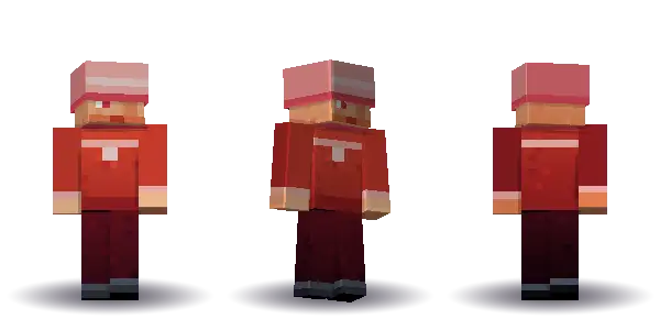 Red wizard with spiky hair. Hair is spiky, the face is calm, the top is robe and the legs are trousers. Extras: widebrim. The top colour is #c0392b.