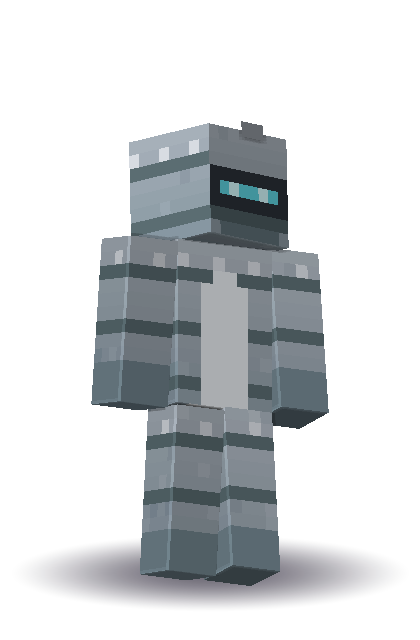 Robot with a visor. Rendered by Blocksmith, not a Minecraft screenshot.