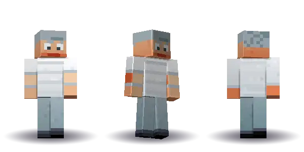 White labcoat with curly hair. Hair is curly, the face is happy, the top is tee and the legs are trousers. No extras. The top colour is #e8eaed.